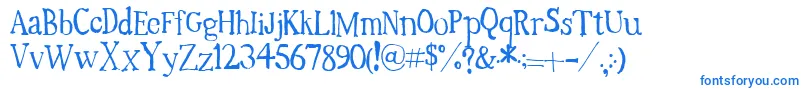 TimesNewRandom-Schriftart – Blaue Schriften