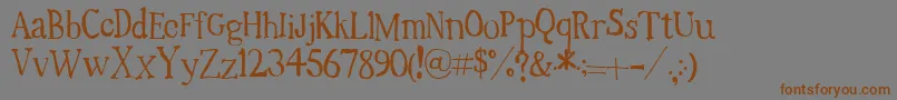 TimesNewRandom Font – Brown Fonts on Gray Background
