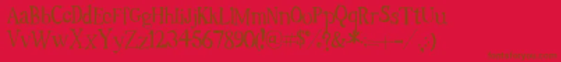 TimesNewRandom Font – Brown Fonts on Red Background