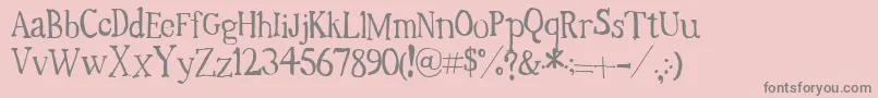 TimesNewRandom Font – Gray Fonts on Pink Background