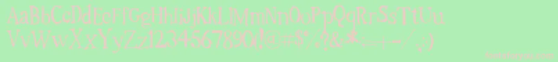 TimesNewRandom Font – Pink Fonts on Green Background
