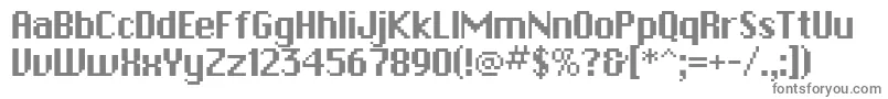 PfbitmapOnesquare Font – Gray Fonts on White Background