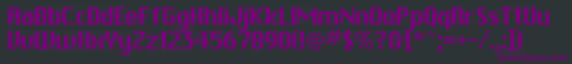 PfbitmapOnesquare Font – Purple Fonts on Black Background