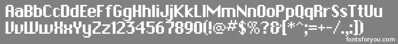 PfbitmapOnesquare Font – White Fonts on Gray Background