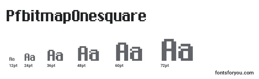 Размеры шрифта PfbitmapOnesquare