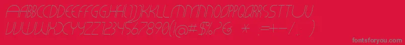 Cliche21Italic Font – Gray Fonts on Red Background