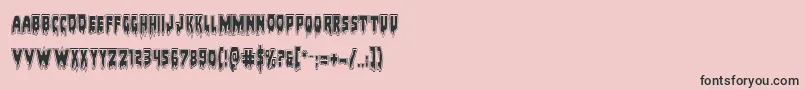 Bloodlustacad Font – Black Fonts on Pink Background