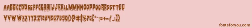 Bloodlustacad Font – Brown Fonts on Pink Background