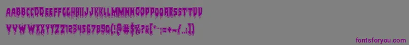 Bloodlustacad Font – Purple Fonts on Gray Background