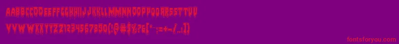 Bloodlustacad Font – Red Fonts on Purple Background