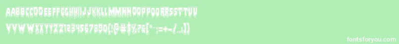 Bloodlustacad Font – White Fonts on Green Background