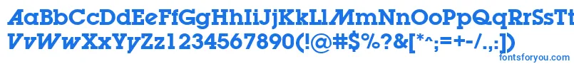 フォントLugabookadSemibold – 青いフォント