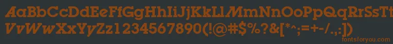 LugabookadSemibold-fontti – ruskeat fontit mustalla taustalla