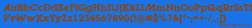 LugabookadSemibold-fontti – ruskeat fontit sinisellä taustalla