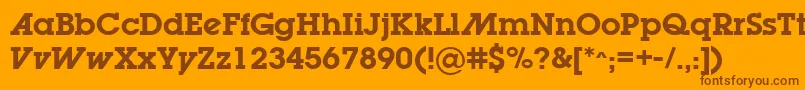 fuente LugabookadSemibold – Fuentes Marrones Sobre Fondo Naranja