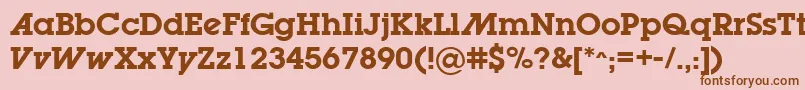 LugabookadSemibold-fontti – ruskeat fontit vaaleanpunaisella taustalla