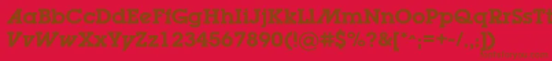 LugabookadSemibold-fontti – ruskeat fontit punaisella taustalla