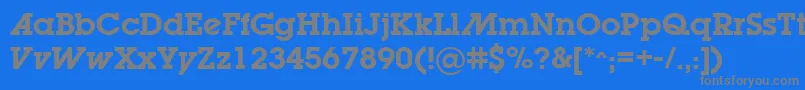 LugabookadSemibold Font – Gray Fonts on Blue Background