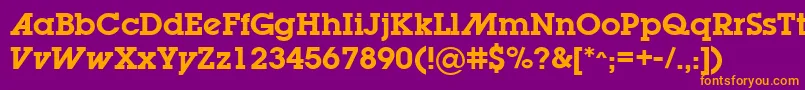 LugabookadSemibold Font – Orange Fonts on Purple Background