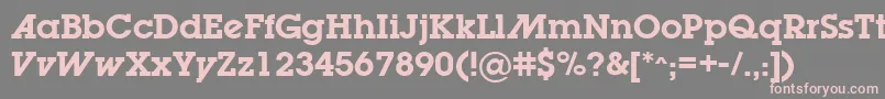 LugabookadSemibold-Schriftart – Rosa Schriften auf grauem Hintergrund