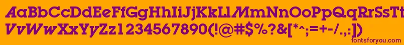 LugabookadSemibold Font – Purple Fonts on Orange Background