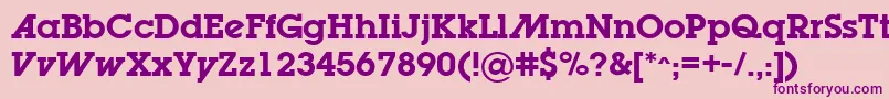 LugabookadSemibold-Schriftart – Violette Schriften auf rosa Hintergrund