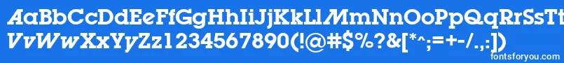 フォントLugabookadSemibold – 青い背景に白い文字