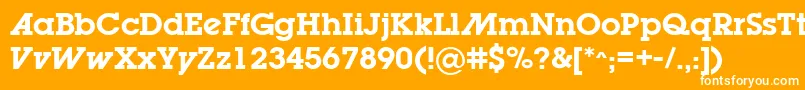 Шрифт LugabookadSemibold – белые шрифты на оранжевом фоне