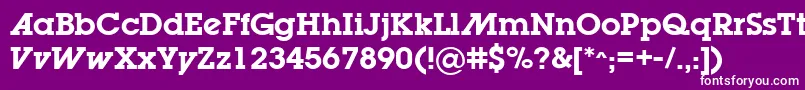 LugabookadSemibold-Schriftart – Weiße Schriften auf violettem Hintergrund