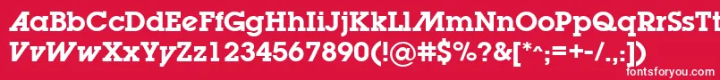 fuente LugabookadSemibold – Fuentes Blancas Sobre Fondo Rojo