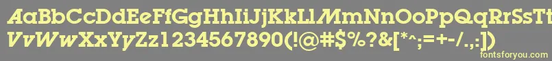 LugabookadSemibold Font – Yellow Fonts on Gray Background