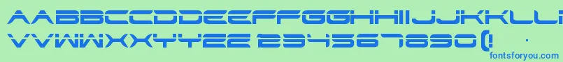 Str Font – Blue Fonts on Green Background
