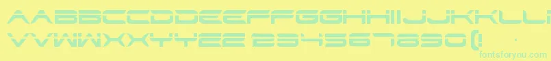 Str Font – Green Fonts on Yellow Background