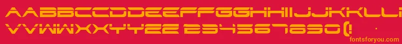 フォントStr – 赤い背景にオレンジの文字