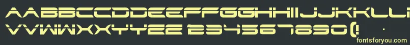 Str Font – Yellow Fonts on Black Background