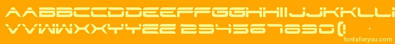 Str Font – Yellow Fonts on Orange Background