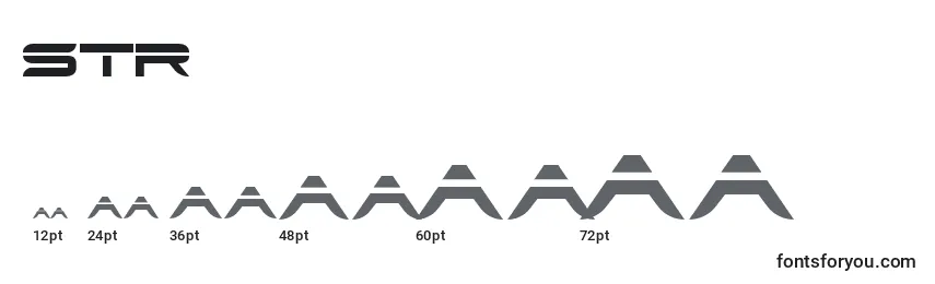 Размеры шрифта Str (77068)