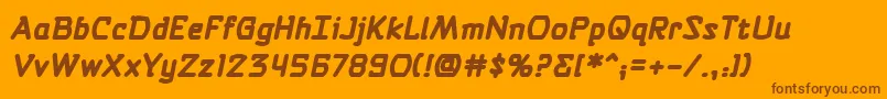 Selfdestructbuttonbb ffy Font – Brown Fonts on Orange Background
