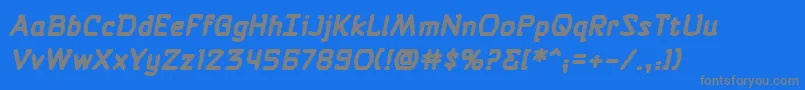 Selfdestructbuttonbb ffy Font – Gray Fonts on Blue Background