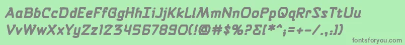 Selfdestructbuttonbb ffy Font – Gray Fonts on Green Background