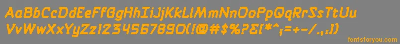 Selfdestructbuttonbb ffy Font – Orange Fonts on Gray Background