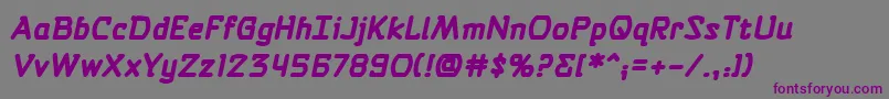 Selfdestructbuttonbb ffy Font – Purple Fonts on Gray Background