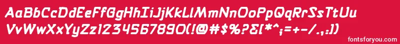 Selfdestructbuttonbb ffy Font – White Fonts on Red Background