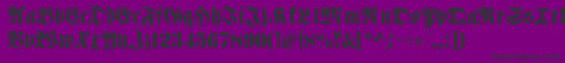 Fettehaenelfraktur Font – Black Fonts on Purple Background