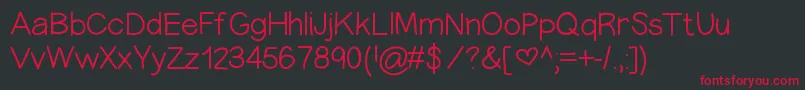 Ness Font – Red Fonts on Black Background
