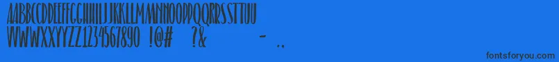 Belacu Font – Black Fonts on Blue Background