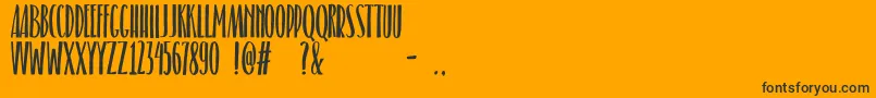 Belacu Font – Black Fonts on Orange Background