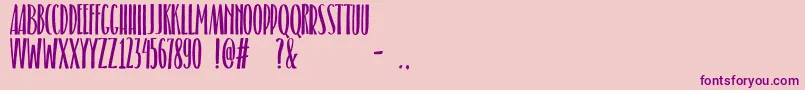 Belacu Font – Purple Fonts on Pink Background