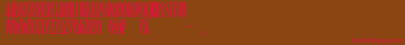 Belacu Font – Red Fonts on Brown Background
