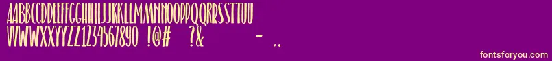 Belacu Font – Yellow Fonts on Purple Background